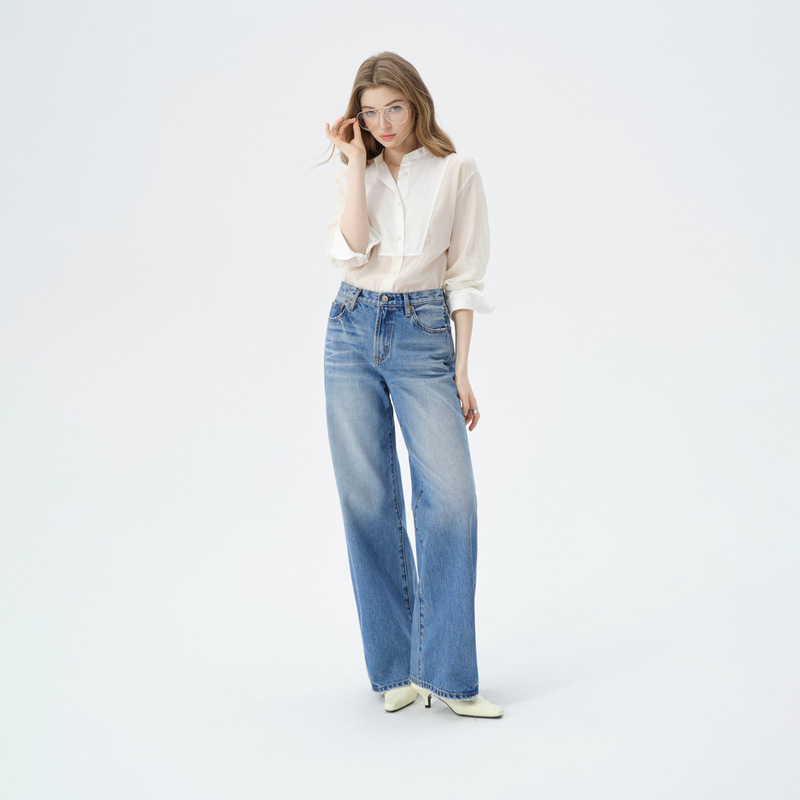 Mbb Two-Length Styles 2026 Spring/Summer New Style Personality Whisker Design Slimming Loose Non-Stretch Stiff Straight-Leg Jeans Mbb Two-Length Styles 2026 Spring/Summer New Style Personality Whisker Design Slimming Loose Non-Stretch Stiff Straight-Leg Jeans