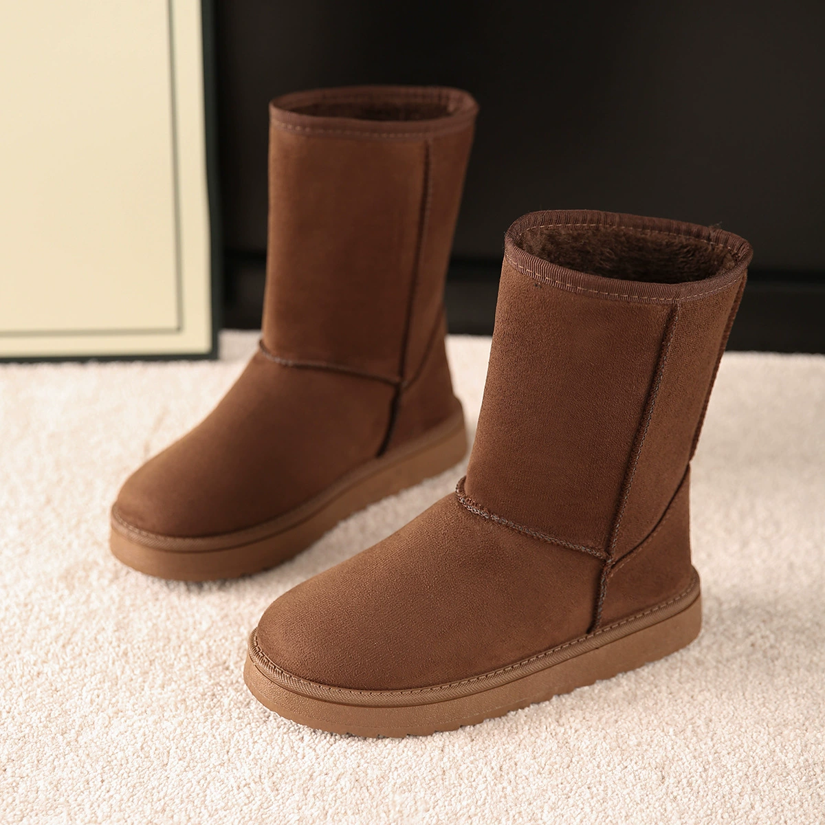 Ankle boots, winter/demi‑season footwear, brown or black, EU 36–44, lightweight