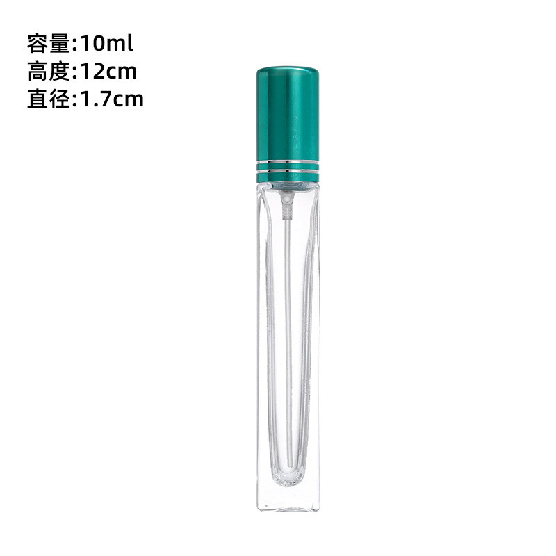Wholesale 10ml viajes portátiles botellas de perfume de vidrio mini prensar botellas de spray de niebla delgada botellas de muestra pequeñas