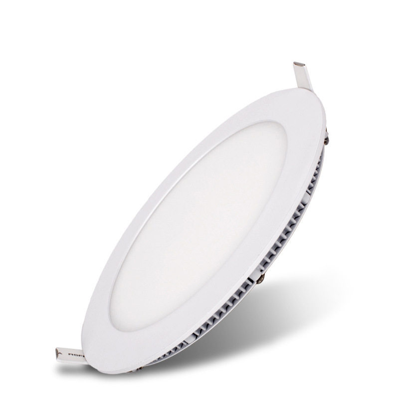 LED lámpara de panel ultra delgada 1cm sala de estar cocina oficina incrustada redonda cuadrada lámpara de panel downlight lámpara de agujero