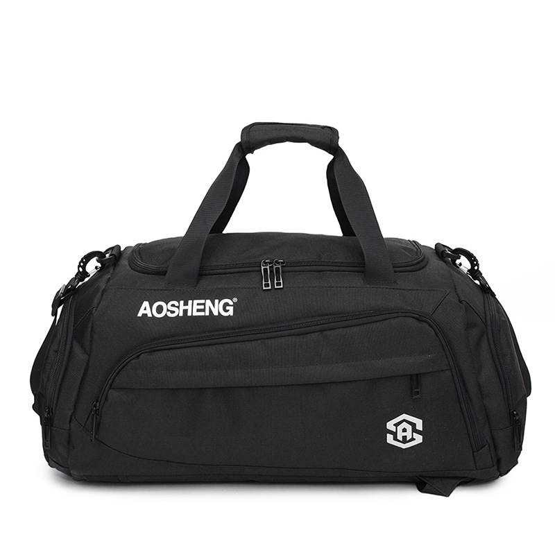 Bolsa de entrenamiento de baloncesto masculino simple de gran capacidad bolsa deportiva separación seca y húmeda bolsa de viaje