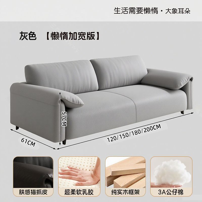 Sofá de tela de madera sólida para casa sala de estar decoración completa pequeña moderna apartamento sofá perezoso doble individual