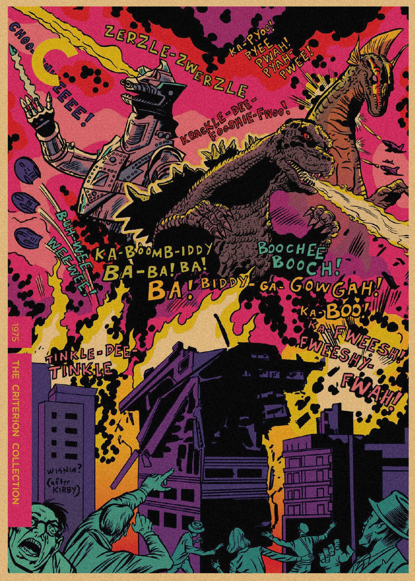 Godzilla película Godzilla póster retro kraft decoración mural mural 258