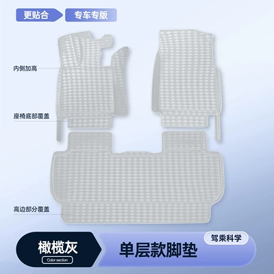 Suitable for Xiangjie G9, full-coverage car floor mats, Xiangjie G9 suction cup floor mats, car modification accessories, leather floor mats (Modelə uyğun ayaqaltı) - 26-models-of-xiangjie-g9-five-seater-premium-olive-gray-single-layer-floor-mat