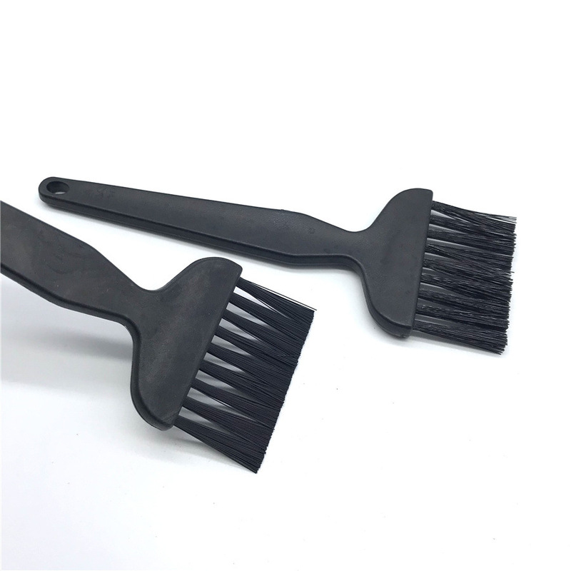 Anti-Static Fine Brush Black Straight Handle Round Crank Brush U-Shaped Nylon Cleaning Brush Dust Removal Electrostatic Brush Wholesale