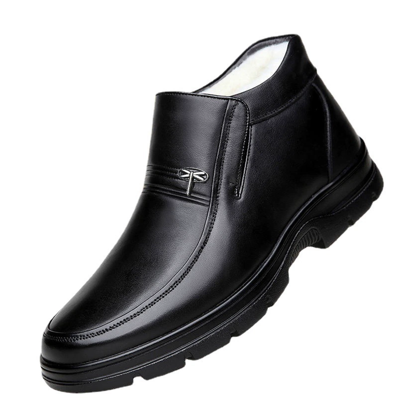 Demi-season high keep warm shoes for leisure for leather shoes