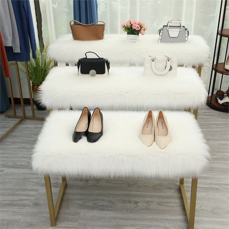Zhongguo Round Floor Mat Bedroom Entrance Rug Living Room Tea Table Carpet (Car Carpet) - white-pearl-white-50100cm