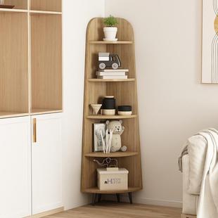 Floor-Standing Bookshelf Household Storage Rack Living Room Corner Corner Cabinet Bedroom Triangular Corner Flower Rack Storage Storage Rack
