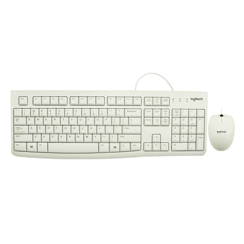 Клавиатура Logitech MK120 проводная, набор клавиш мышь для настольного ПК, офисного использования, против брызг
