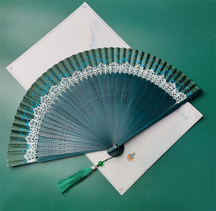 皇冠女扇 绿色.jpg