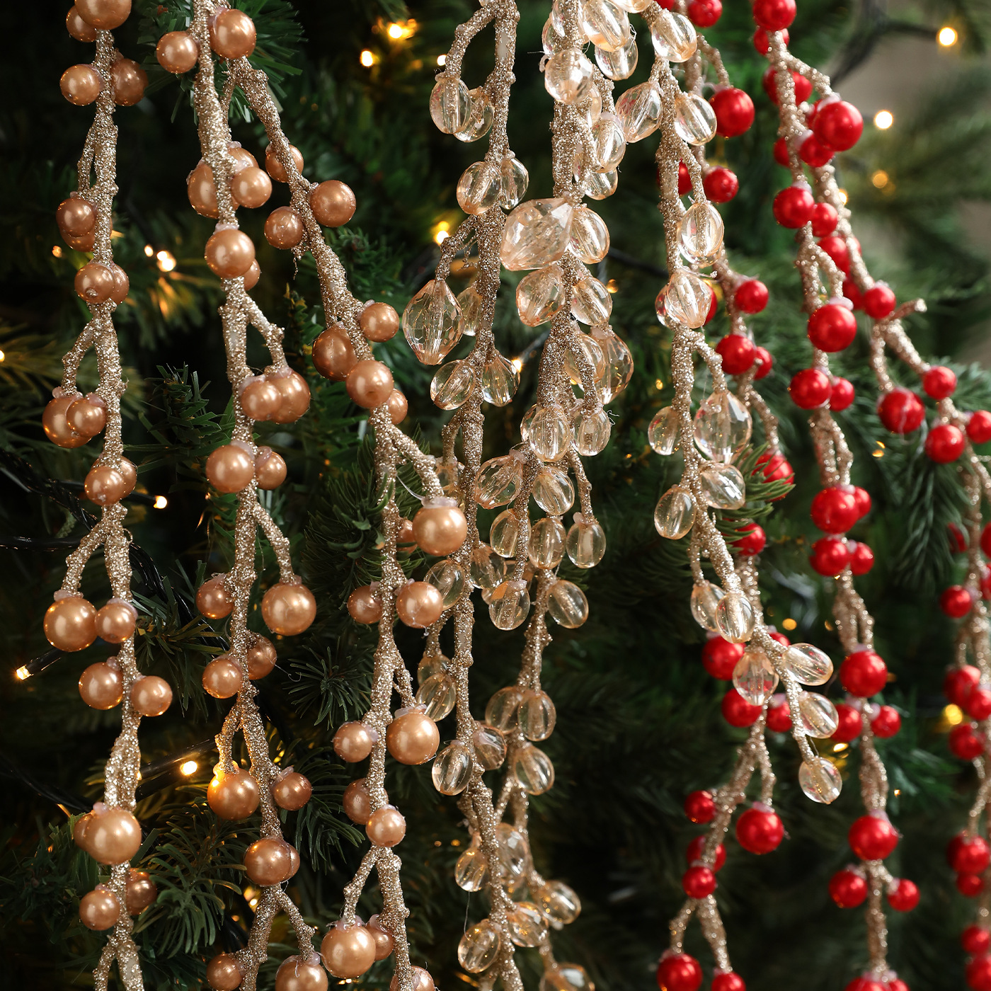 Navidad perla salice acrílico cristal polvo adhesivo árbol de Navidad atmósfera creativa decoración polvo adhesivo