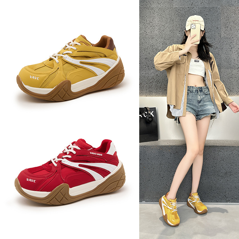 양양 같은 스타일의 여성용 아빠 신발 2025 여름 신상 두꺼운 밑창 가볍고 다용도 캐주얼 운동화