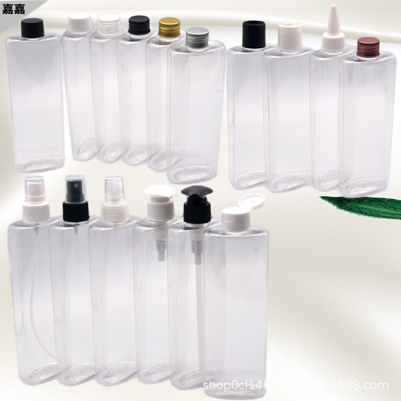 300ml洗发水分装方瓶  消毒水喷雾透明瓶