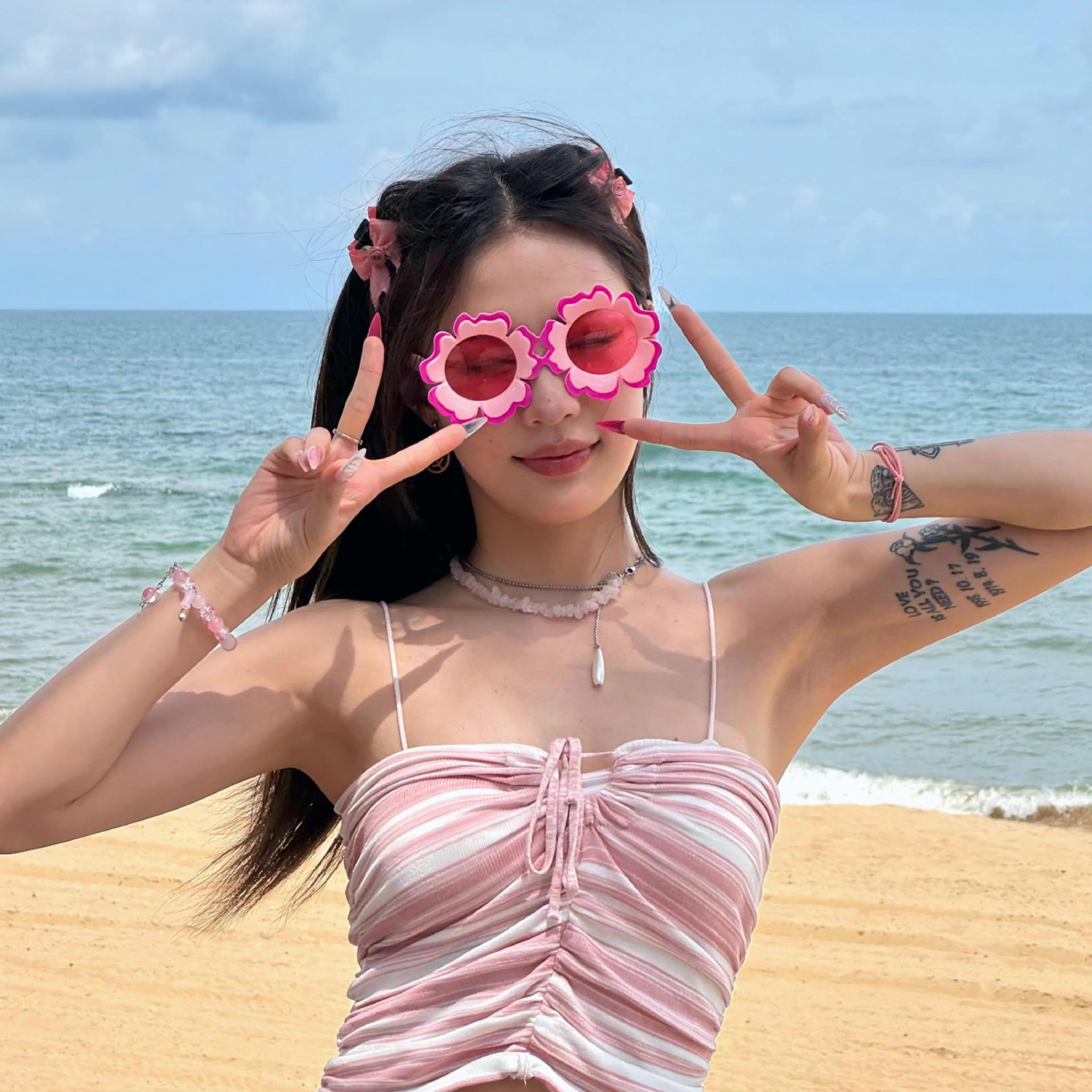 Gafas de Fiesta con Temática Hawaiana, ABS, Divertido, Decorativo, para Fiestas en la Playa y Festivales de Música
