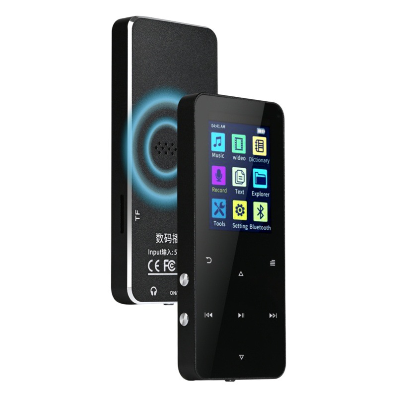 Comercio exterior metal Bluetooth MP3 estudiante Walkman MP4 reproductor de música sin pérdidas pantalla táctil grabación insertar la tarjeta