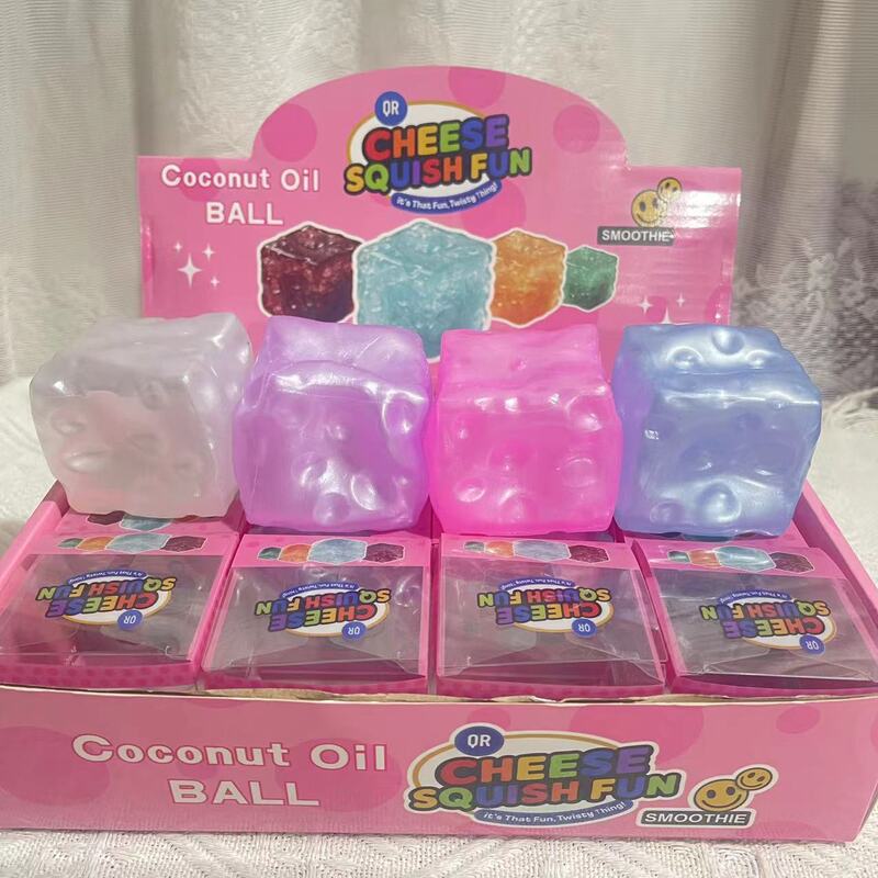 Cross-border coconut oil moldable squeeze toy, new transparent cheese stress-relief leisure slow-rebound toy wholesale Cross-border coconut oil moldable squeeze toy, new transparent cheese stress-relief leisure slow-rebound toy wholesale