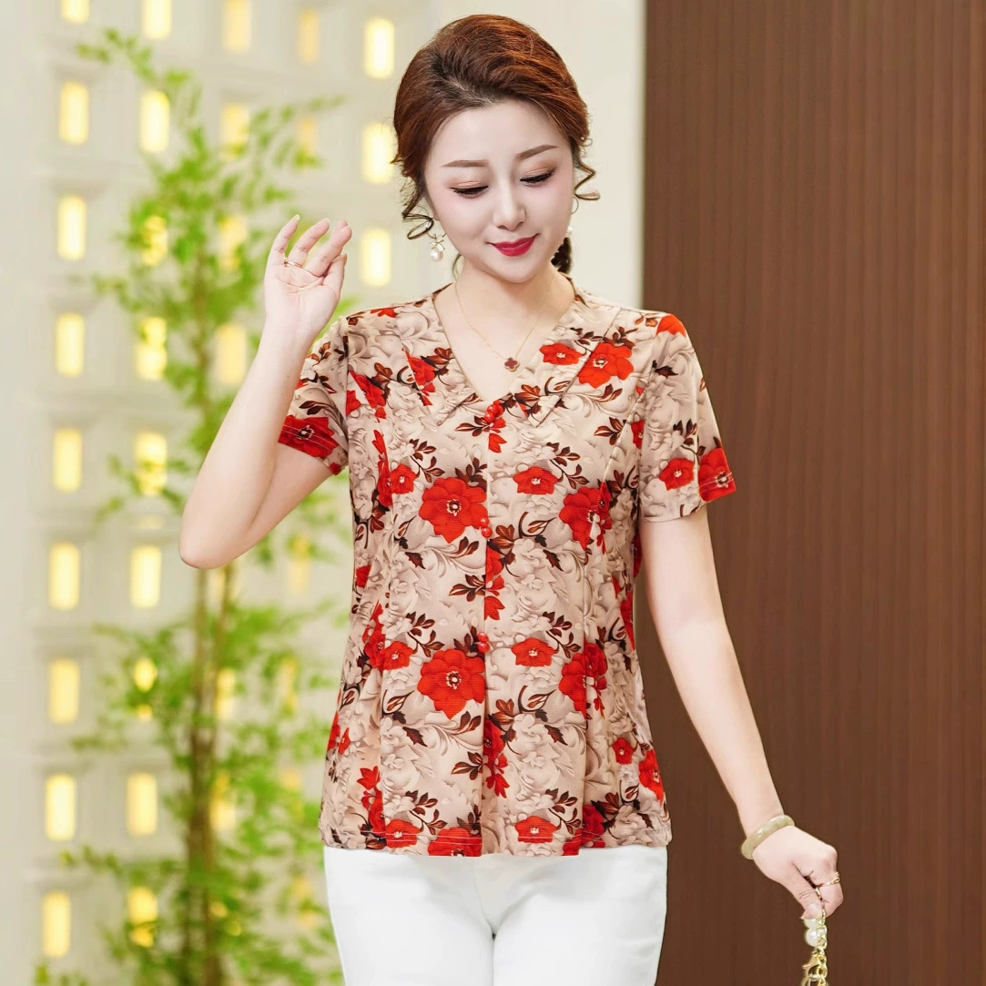 2025 Весенне-осенний модный вязаный свитер для мам, уменьшающий возраст, весенне-осенний новый женский осенний стиль для женщин среднего и пожилого возраста, топ с лацканами