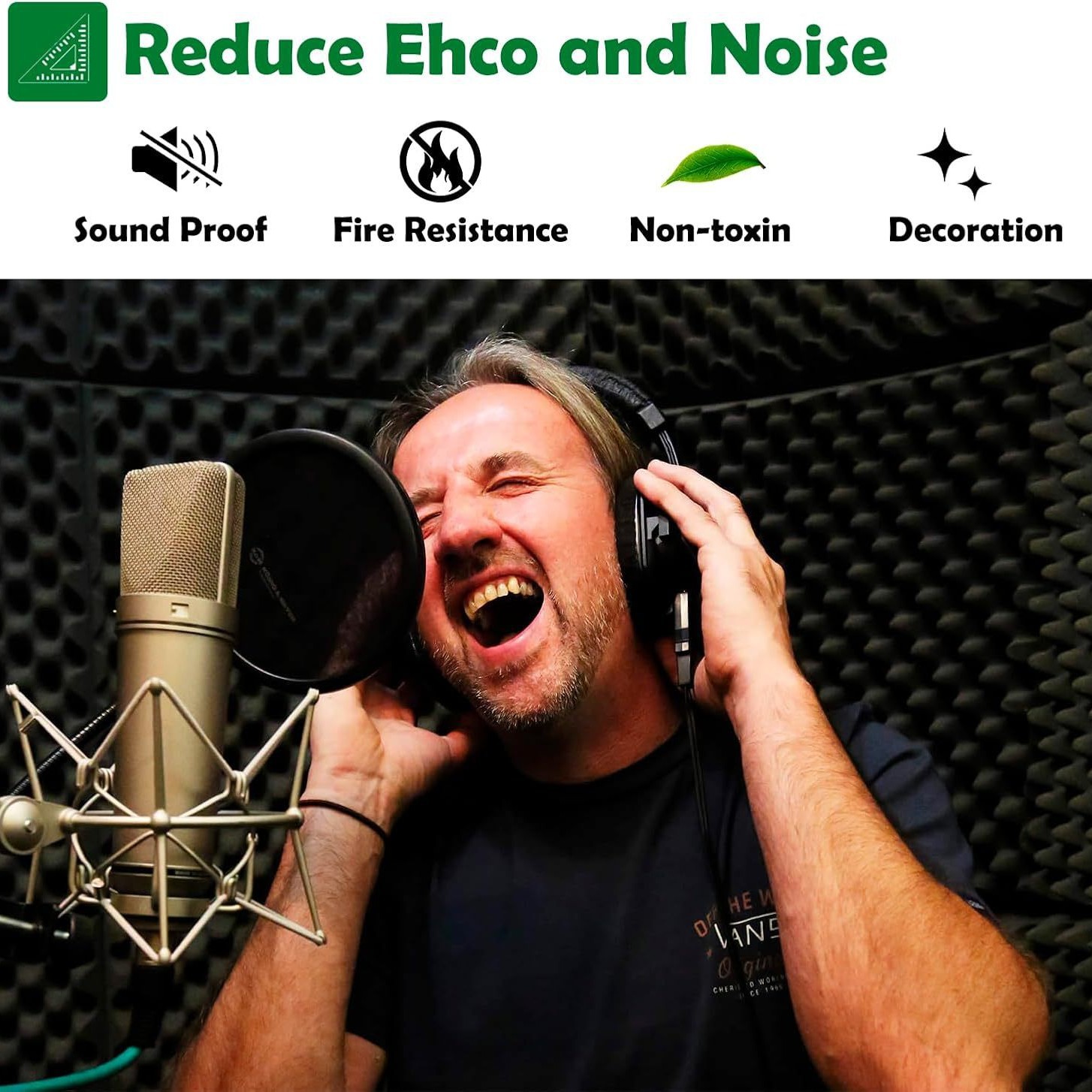 Soundproof Cotton Wall Environmentally Friendly Egg Sound-Absorbing Cotton Self-Adhesive Recording Studio Soundproofing Board Bedroom Home Wall Sticker Soundproofing Artifact