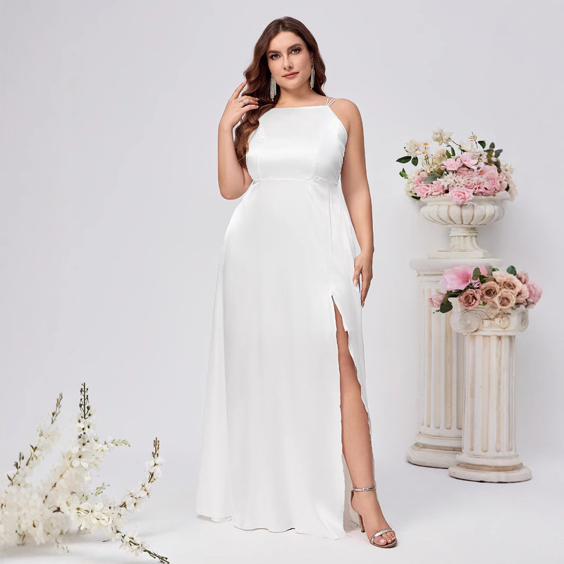 plus size dress Ball Split Hot Selling European and American Amazon Light Wedding Dress 2025 Foreign Trade Flash Evening Dress