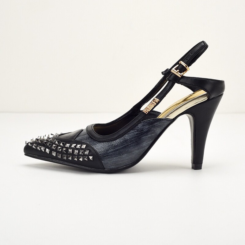 Vintage Sexy Rivet Gray Pointed Toe Shallow Ultra High Heel Peep Toe Backless Women's Shoes from Uk Export Vintage Sexy Rivet Gray Pointed Toe Shallow Ultra High Heel Peep Toe Backless Women's Shoes from Uk Export