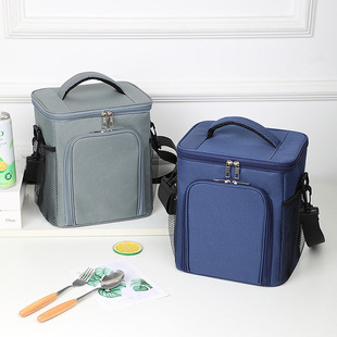 New Large-Capacity Fresh-Keeping Ice Bag Can Be Worn Cross-Body Picnic Bag with Rice Lunch Bag Aluminum Foil Thickened Insulation Bag