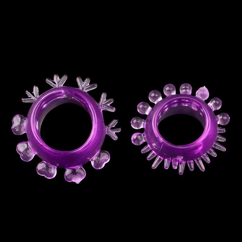 TPE Locking Cock Ring, Purple Foreskin Restraint Ring for Men — detail image 4