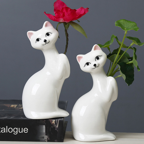 Wholesale cross-border e-commerce creative Nordic ceramic vase ornaments living room home decoration desktop mini flower dryer