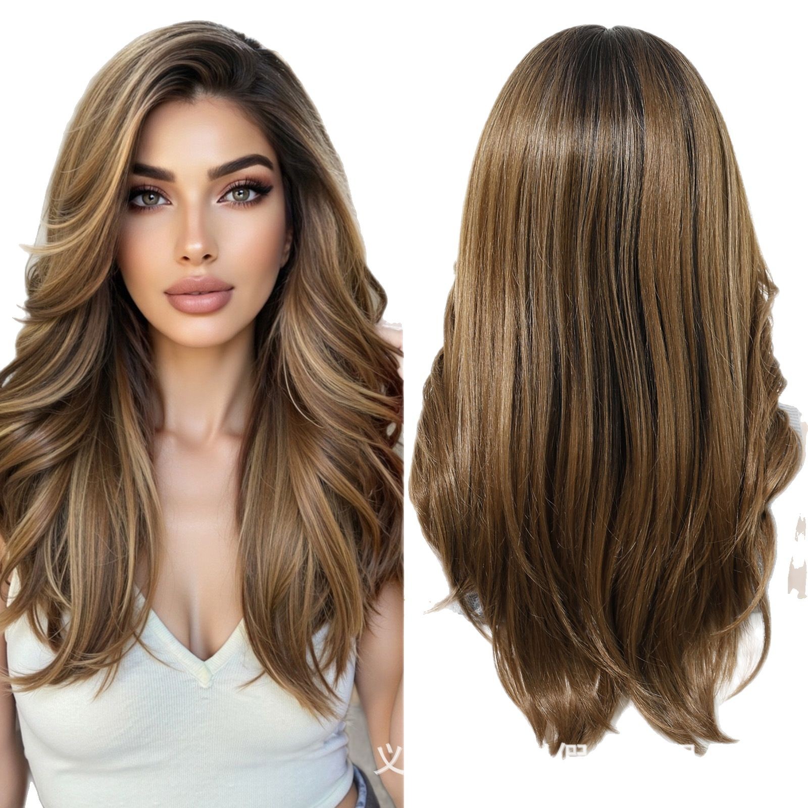 13 * 6 gran área nueva peluca de encaje libre de costura gradiente de seda marrón de alta temperatura fábrica de encaje en stock