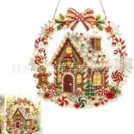 跨境新品Xmas Snowman Door Decor复古冬季雪人窗户挂牌
