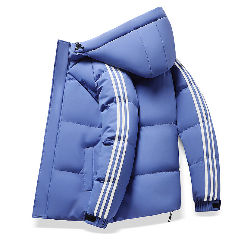 Tres barras transfronterizas chaqueta de algodón de plumón hombre chaqueta de invierno de moda pareja americana gruesa chaqueta de algodón con capuzas