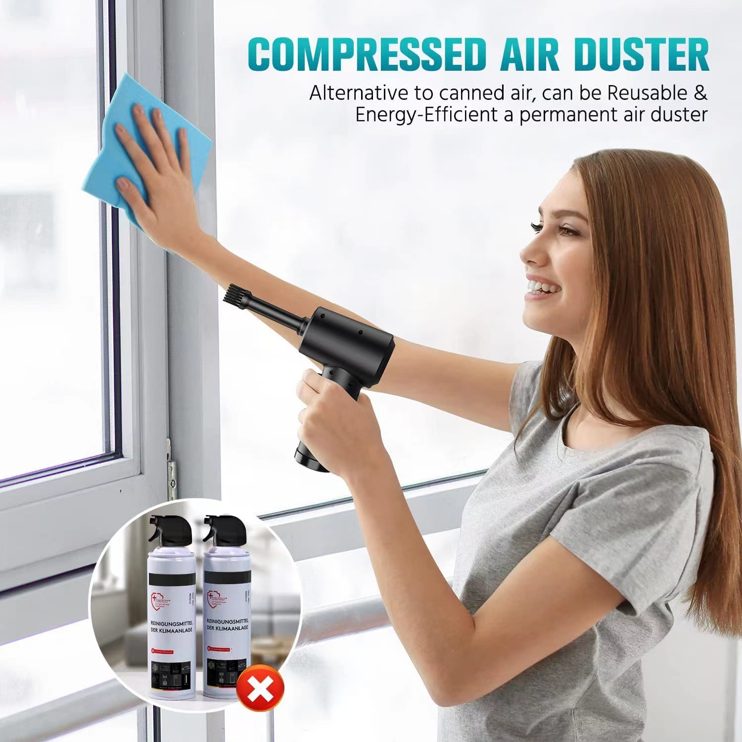 Cross-border new product car vacuum cleaner high-power keyboard dust blower Wireless USB charging car handheld dust blower