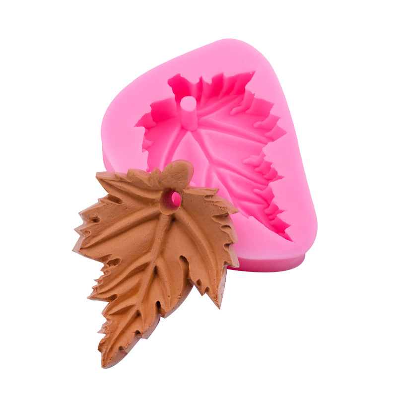 Molde de Silicona para Colgantes de Resina con Forma de Hoja de Arce, Decorativo, para Auto y Aromaterapia
