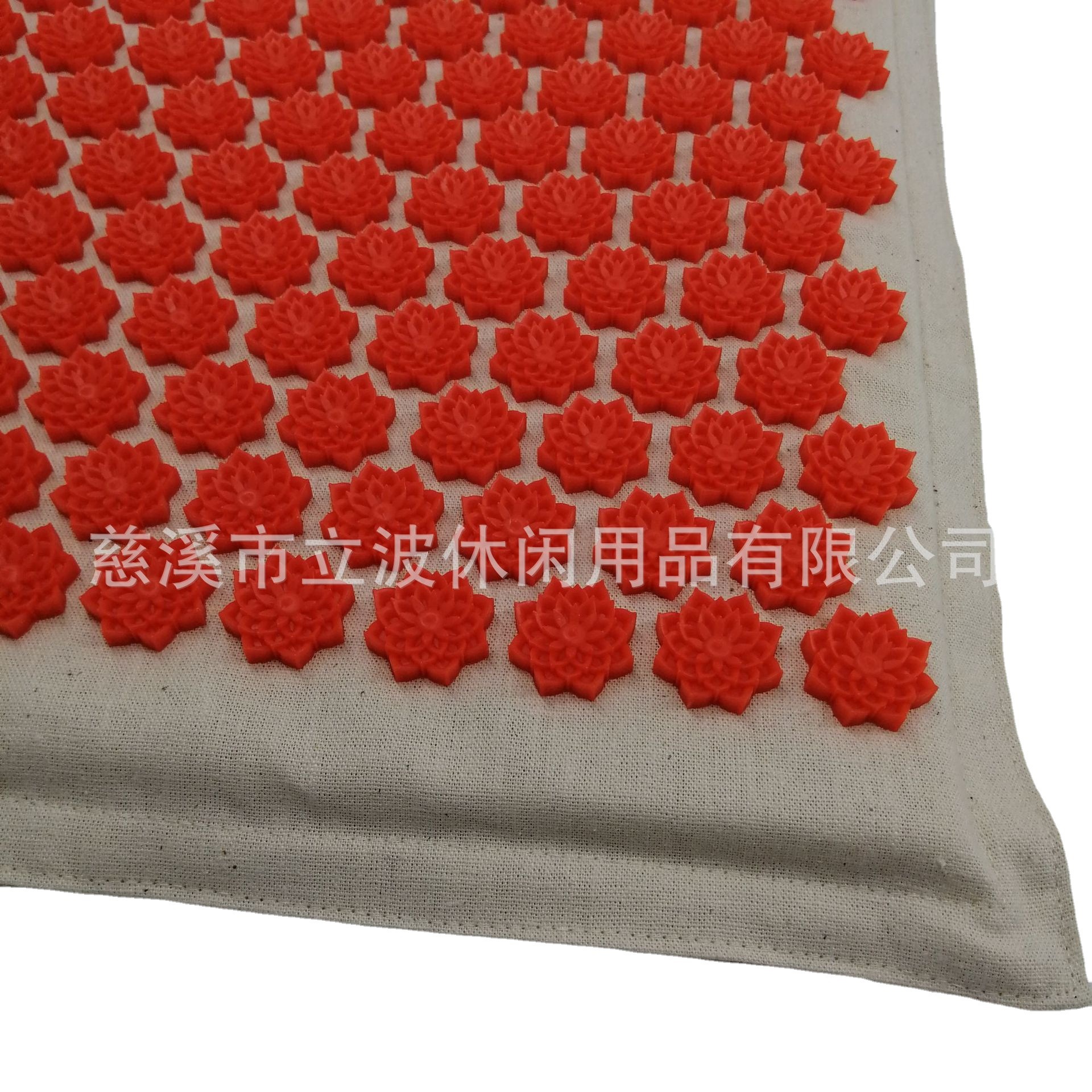 亚麻布新款花钉针毯椰丝填充刺毯针灸针刺垫