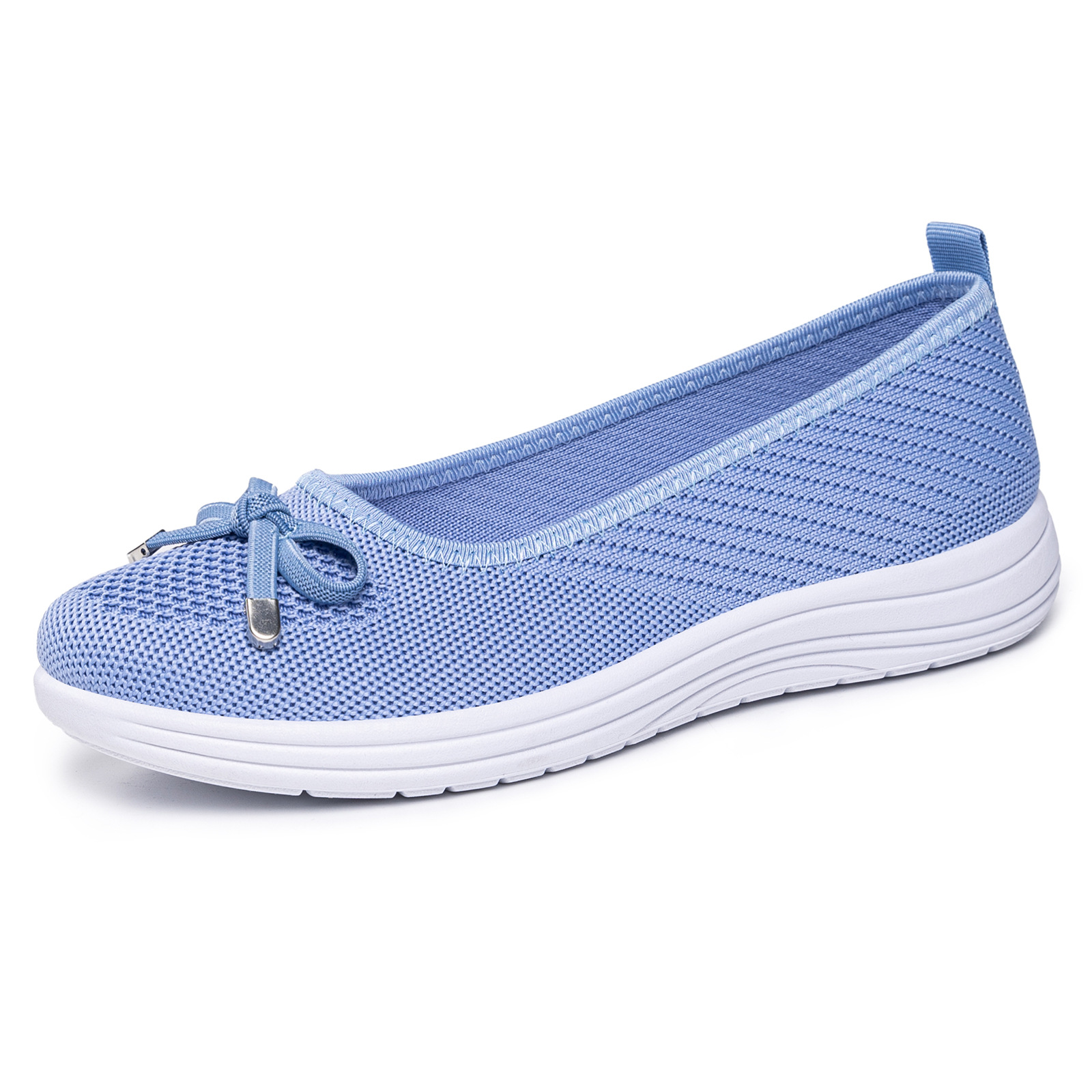 Primavera y verano superficial zapatos de madre con un pedazo de zapato de mujer de suela suave fábrica de zapatos de cabello recto tejido transpirable zapatos relajos zapatos casuales