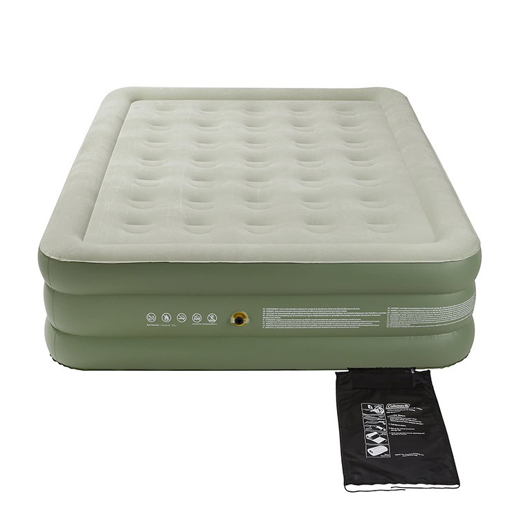 Sunday gauge built-in pump double three-layer raised air mattress flocking PVC inflatable home air cushion bed