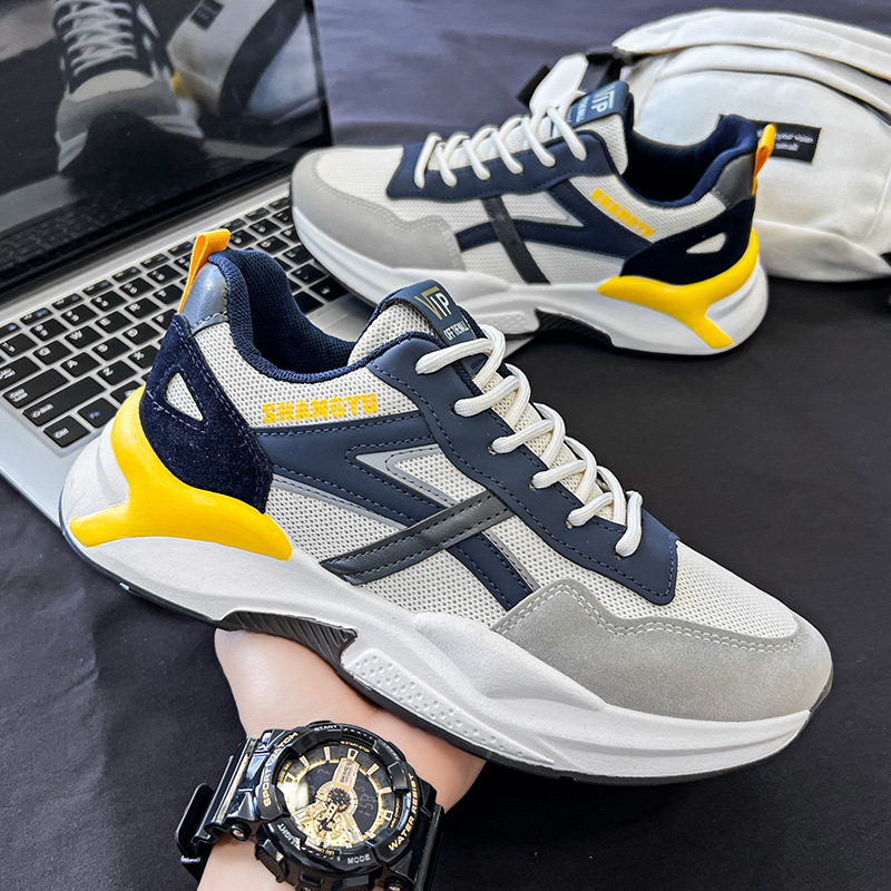 男鞋夏季透气2022新款网面薄款运动休闲跑步网鞋阿甘老爹百搭k57