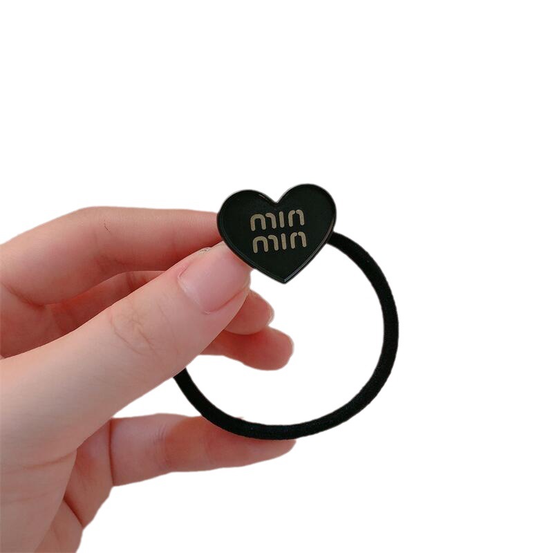 Letras amor lazo para el cabello cuerda para la cabeza cuerda para el cabello de temperamento neto rojo Japón y Corea del Sur banda de goma simple alta elasticidad y accesorios para el cabello duraderos