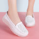 Nurse shoes women's comfortable soft bottom breathable flat heel bottom non-slip all-match not tired feet thick bottom work medical hollow-out shoes