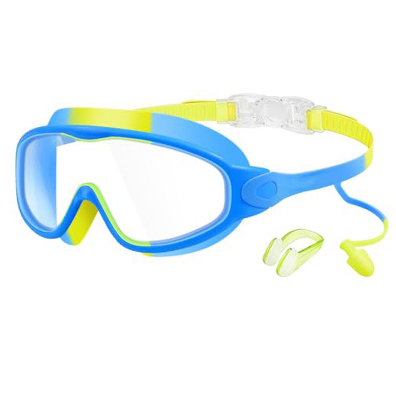 2100C 파란색과 노란색 투명 [노즈클립 귀마개 + 박스]