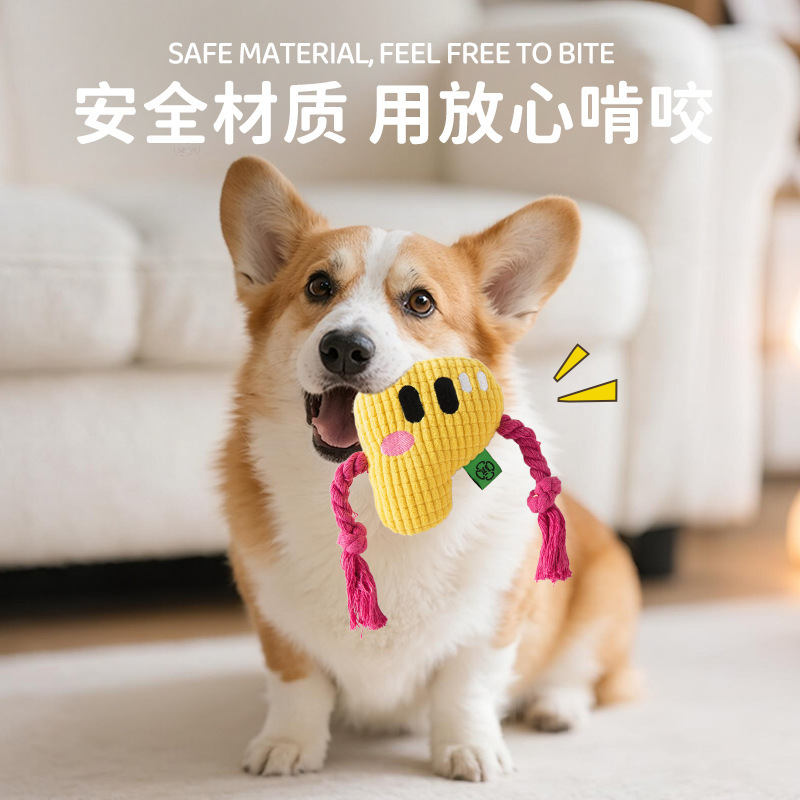 新款字母狗玩具发声自嗨解闷磨牙绳结狗玩具发声宠物玩具跨境批发|undefined