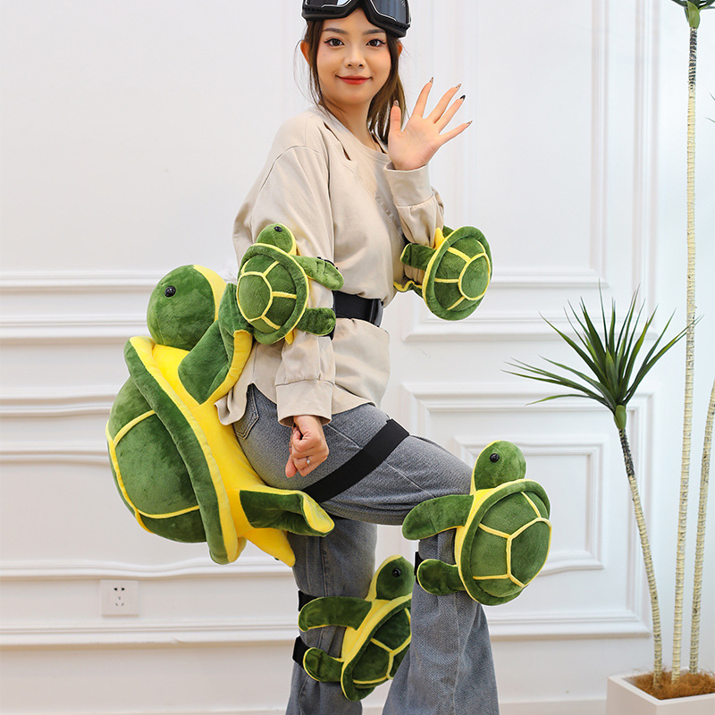 滑雪护具小乌龟护膝单板儿童防摔护臀垫轮滑旱冰成人毛绒护肘装备