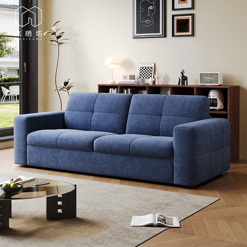 Muqifang Scandinavian Classy Sofa Bed Foldableable Dual-Purpose Bed Living Room Small Apartment Single and Double Multi-Functional Bed New Style