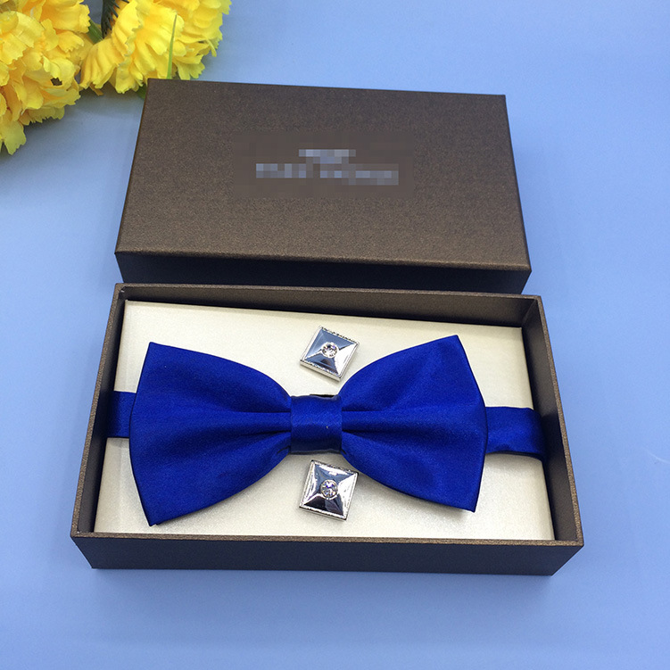 包装盒厂家供应长方形饰品领结收纳盒子 男士袖扣盒子 可印logo