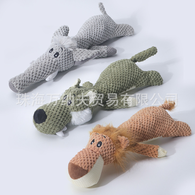 Nueva mascota perro juguete felpa resistente a los mordiscos de sonido animal transfronterizo Amazon pequeño perro de juguete suministros para mascotas