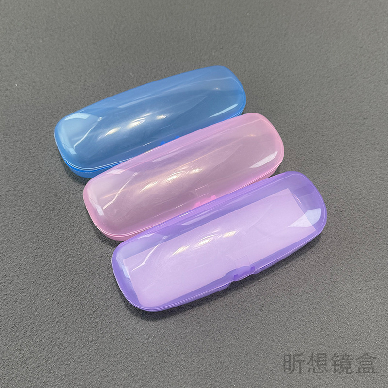 Manufacturer Plastic Transparent Glasses Case Wholesale Colorful Lightweight Anti-Pressure Hard Plastic Case Student Myopia Reading Glasses Case