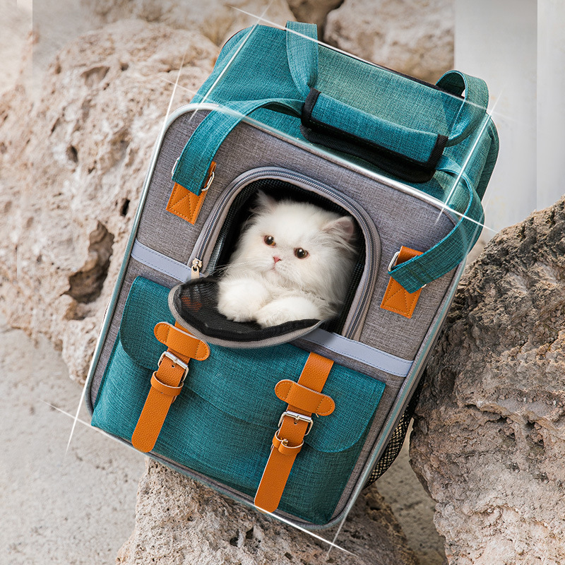 Gato bolsa portátil de gran capacidad para mascotas mochila gato bolsa de perro mochila gato mochila bolsa de baño