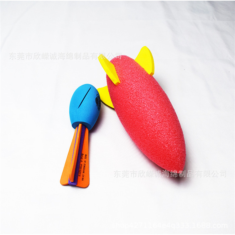 EVA de forma especial tallada de molienda de corte de arco de perforación juguetes educativos para niños EPE burbuja cohete de algodón barril de suministro