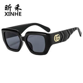 欧美大牌同款G街拍太阳镜 复古猫眼PC墨镜时尚男女士潮流跨境眼镜