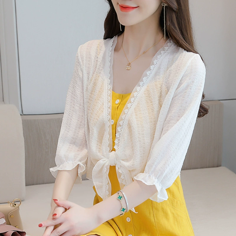 Настоящий выстрел 2021 летняя шифоновая универсальная Персонализированная Солнцезащитная одежда рубашка с кондиционером