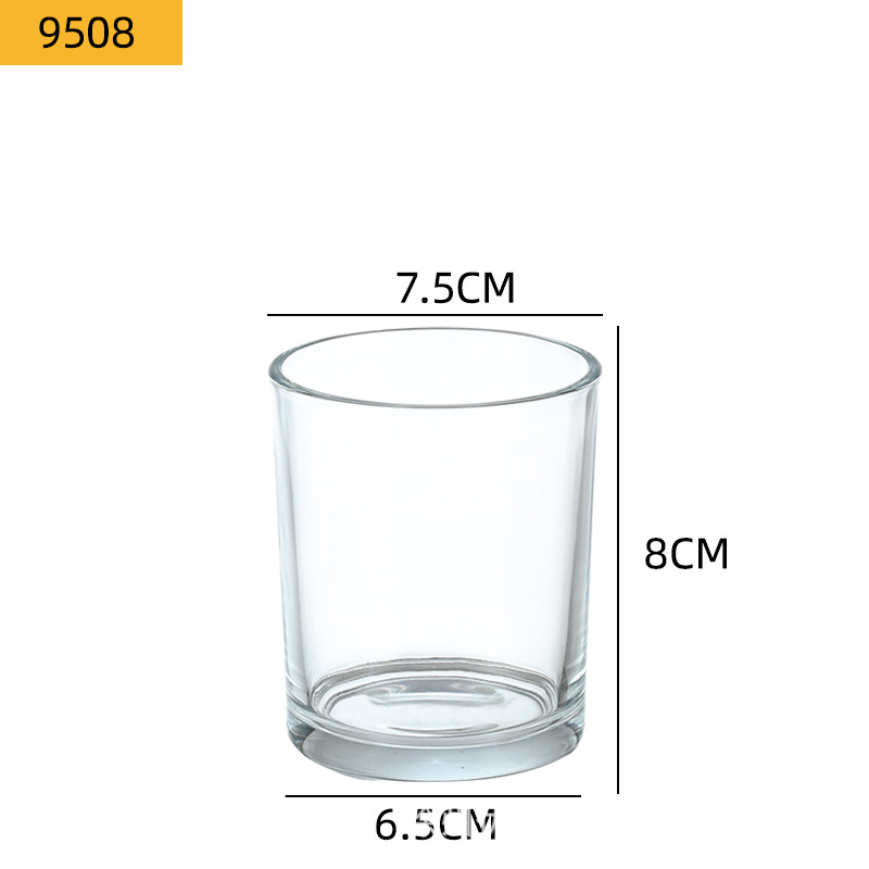 Portavelas de Vidrio Transparente Simple al por Mayor, Decoración de Dormitorio DIY, Vaso para Velas de Aromaterapia, Frasco Vacío para Velas, Decoración del Hogar